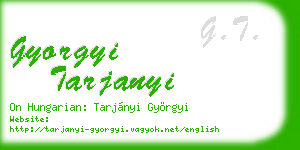 gyorgyi tarjanyi business card