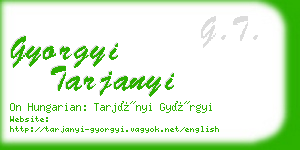 gyorgyi tarjanyi business card